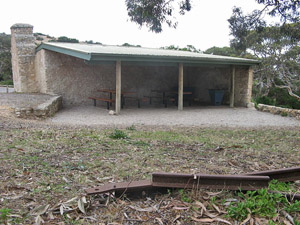 The open side of the hut