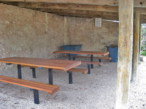 BBQs located at the far end of verandah