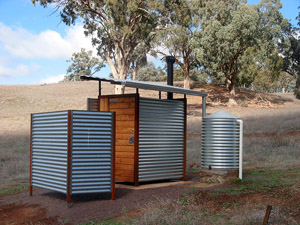 The toilet, constructed in 2008