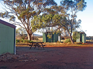 New toilets (background left)