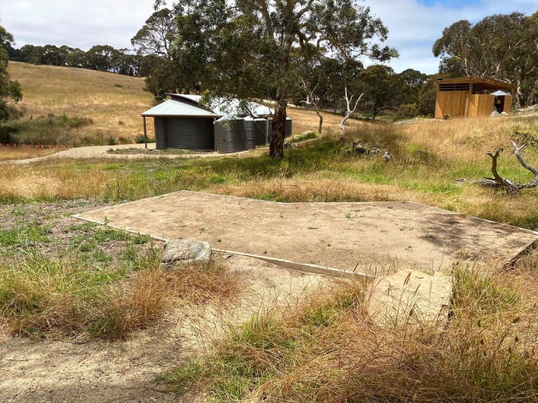 The updated Kurri Ngawanthi / Creek 'walk-in' site in April 2022.