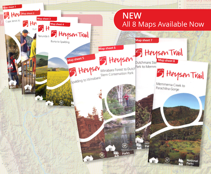 Purchase any of the new 8 new sheet maps for Heysen Trail