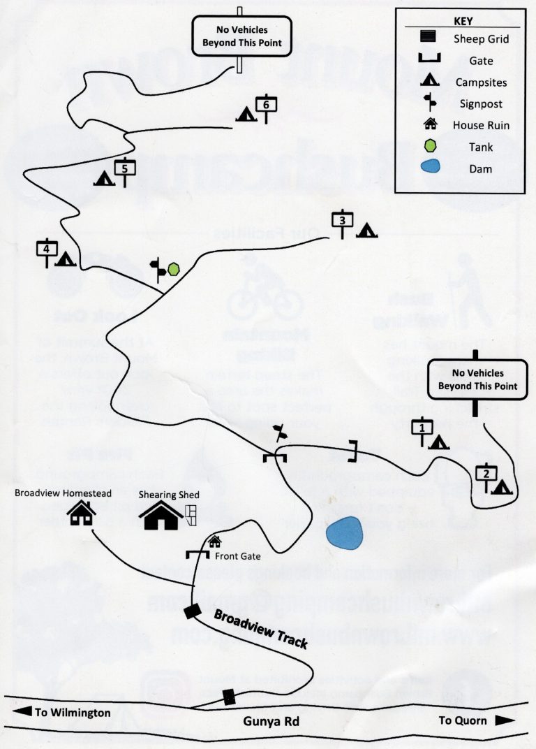 Mount Brown Bush Camp mudmap